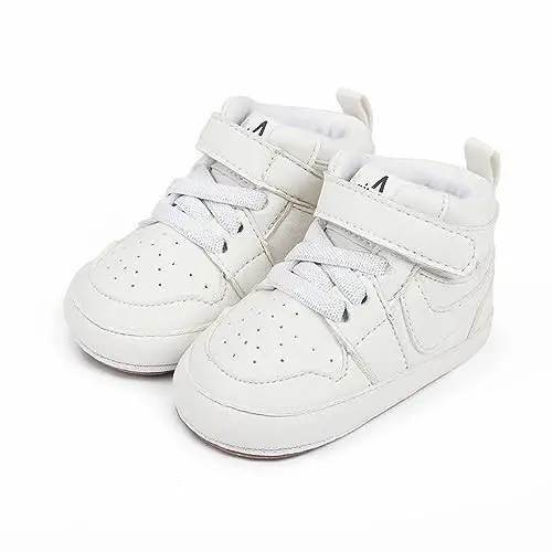 Clowora Unsex Baby Shoes Boys Girls Infant Sneakers Non-Slip Soft Rubber Sole Toddler Crib First Walker Lightweight Shoes 