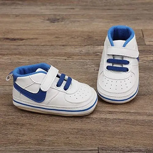Clowora Unsex Baby Shoes Boys Girls Infant Sneakers Non-Slip Soft Rubber Sole Toddler Crib First Walker Lightweight Shoes - 4