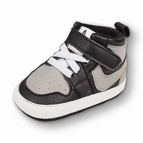 Clowora Unsex Baby Shoes Boys Girls Infant Sneakers Non-Slip Soft Rubber Sole Toddler Crib First Walker Lightweight Shoes 