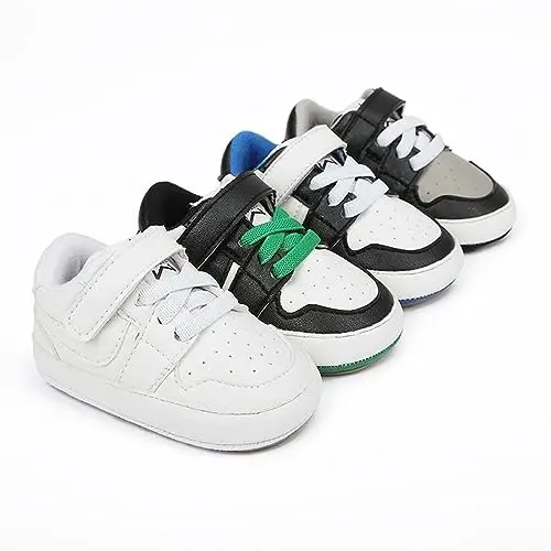 Clowora Unsex Baby Shoes Boys Girls Infant Sneakers Sirpanmaydigan Yumshoq Rezina Taglik Yürüyüşni Endi Boshlagan Bolalar Krovatga Birinchi Qadam Qo'yuvchilar Yengil Poyabzal - 5