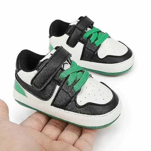 Clowora Unsex Baby Shoes Boys Girls Infant Sneakers Sirpanmaydigan Yumshoq Rezina Taglik Yürüyüşni Endi Boshlagan Bolalar Krovatga Birinchi Qadam Qo'yuvchilar Yengil Poyabzal - 3