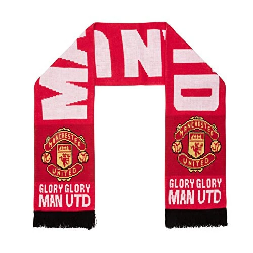 Club Licensed Manchester United 'Glory Glory' Scarf - Red - One Size - Manchester United FC