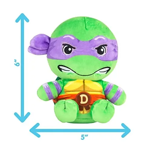Club Mocchi-Mocchi- Teenage Mutant Ninja Turtles Plush - TMNT Donatello Plushie - Ninja Turtle Stuffed Animal Toys and Room Decor - Plush Collectible TMNT Figures - 6 inch - 4