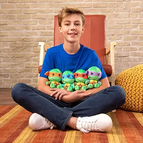 Club Mocchi-Mocchi- Teenage Mutant Ninja Turtles Plush - TMNT Donatello Plushie - Ninja Turtle Stuffed Animal Toys and Room Decor - Plush Collectible TMNT Figures - 6 inch - 5