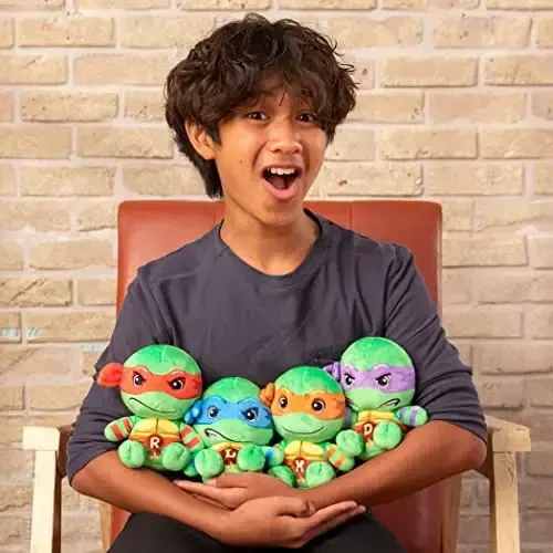 Club Mocchi-Mocchi- Teenage Mutant Ninja Turtles Plush - TMNT Leonardo Plushie - Ninja Turtle Stuffed Animal Toys and Room Decor - Plush Collectible TMNT Figures - 6 inch - 5