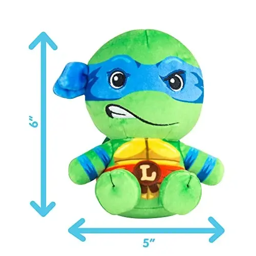 Club Mocchi-Mocchi- Teenage Mutant Ninja Turtles Plush - TMNT Leonardo Plushie - Ninja Turtle Stuffed Animal Toys and Room Decor - Plush Collectible TMNT Figures - 6 inch - 4