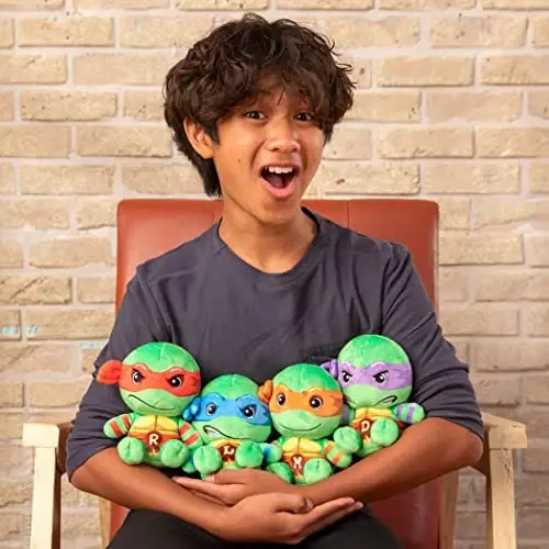 Club Mocchi-Mocchi- Teenage Mutant Ninja Turtles Plush - TMNT Leonardo Plushie - Ninja Turtle Stuffed Animal Toys and Room Decor - Plush Collectible TMNT Figures - 6 inch - 5