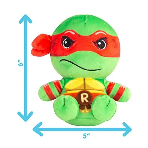 Club Mocchi-Mocchi- Teenage Mutant Ninja Turtles Plush - TMNT Raphael Plushie - Ninja Turtle Stuffed Animal Toys and Room Decor - Plush Collectible TMNT Figures - 6 inch - 4