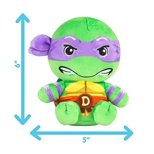 Club Mocchi-Mocchi- Teenage Mutant Ninja Turtles Plush - TMNT Donatello Plushie - Ninja Turtle Stuffed Animal Toys and Room Decor - Plush Collectible TMNT Figures - 6 inch - 4