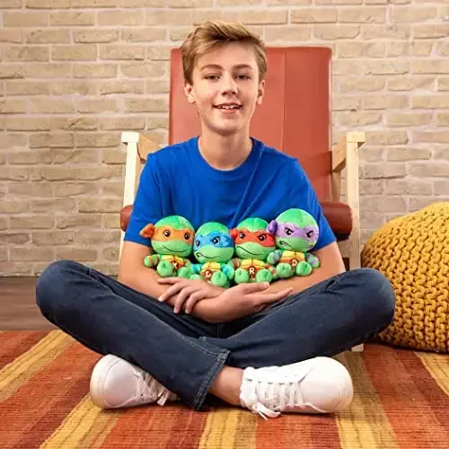 Club Mocchi-Mocchi- Teenage Mutant Ninja Turtles Plush - TMNT Donatello Plushie - Ninja Turtle Stuffed Animal Toys and Room Decor - Plush Collectible TMNT Figures - 6 inch - 5