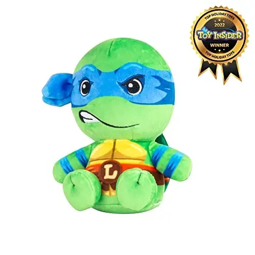 Club Mocchi-Mocchi- Teenage Mutant Ninja Turtles Plush - TMNT Leonardo Plushie - Ninja Turtle Stuffed Animal Toys and Room Decor - Plush Collectible TMNT Figures - 6 inch - CLUB (1)