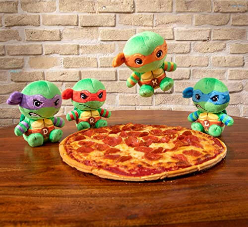 Club Mocchi-Mocchi - Teenage Mutant Ninja Turtles Plush - TMNT Michelangelo Plushie - Ninja Turtle Stuffed Animal Toys and Room Decor - Plush Collectible TMNT Figures - 6 inch - 6