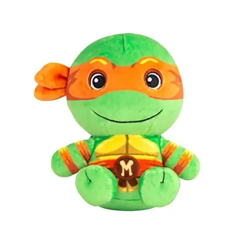 Club Mocchi-Mocchi- Teenage Mutant Ninja Turtles Plush - TMNT Michelangelo Plushie - Ninja Turtle Stuffed Animal Toys and Room Decor - Plush Collectible TMNT Figures - 6 inch - CLUB