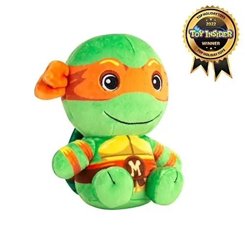 Club Mocchi-Mocchi- Teenage Mutant Ninja Turtles Plush - TMNT Michelangelo Plushie - Ninja Turtle Stuffed Animal Toys and Room Decor - Plush Collectible TMNT Figures - 6 inch - 2