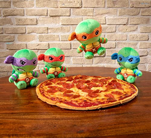 Club Mocchi-Mocchi - Yoshlik Mutant Ninja Turtles Plyush - TMNT Mixelanjelo Plyush Hayvoni - Ninja Kaplumbağalari Plyush O'yinchoqlar va Xona Dekori - Plyush Kolleksiya TMNT Figuralari - 6 dyuym - 6