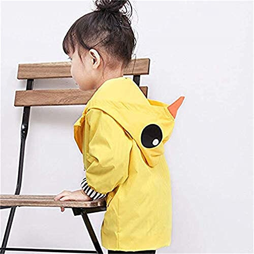 CM C&M WODRO Toddler Baby Boy Girl Duck Rain Jacket Cute Cartoon Animal Raincoat Hoodie Kids Coat Fall Winter School Outfit - 6