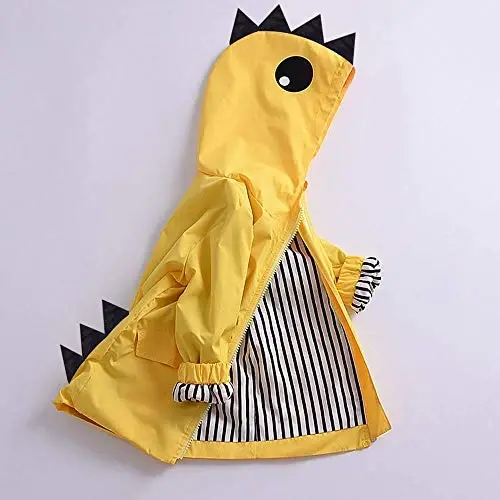 CM C&M WODRO Toddler Baby Boy Girl Duck Rain Jacket Cute Cartoon Animal Raincoat Hoodie Kids Coat Fall Winter School Outfit - 7