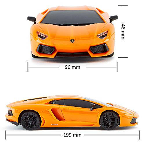 CMJ RC Arabalar Lamborghini LP700-4 Uzaktan Kumandalı RC Araba Resmi Lisanslı 1:24 Ölçekli Çalışan Işıklar 2.4Ghz. Harika Çocuk Oyuncak Otomobil (Turuncu) - 4