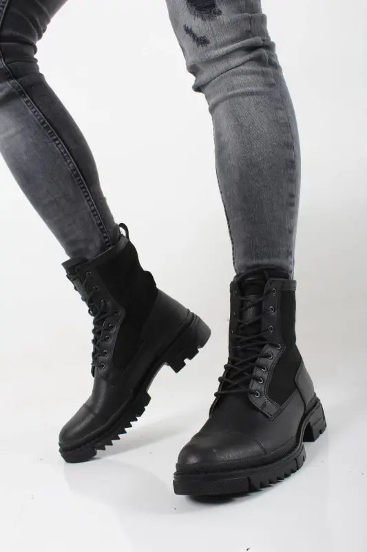 Cnt 746 Polarlı Erkek Askeri Postal-SIYAH - 1