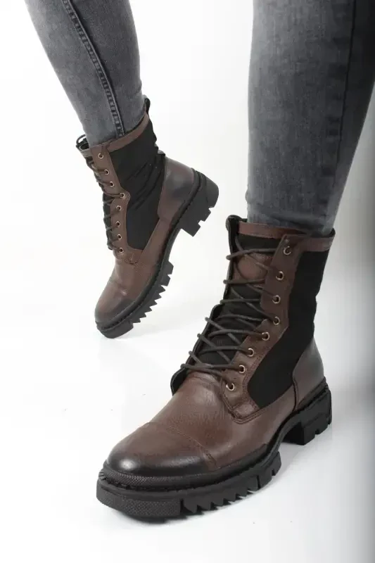 Cnt 746 Polarlı Erkek Askeri Postal-KAHVE - 2