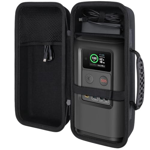co2CREA Hard Case Compatible with Anker PowerCore Reserve 192Wh Power Bank 60,000mAh LiFePO4 Portable Charger 60W Portable Power, Black Case - CO2CREA