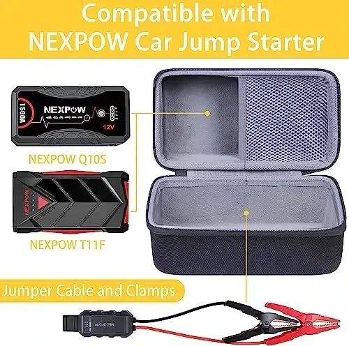 co2CREA Hard Case Compatible with NEXPOW Q10S Car Jump Starter 1500A Peak 12800mAh Battery Starter - 3