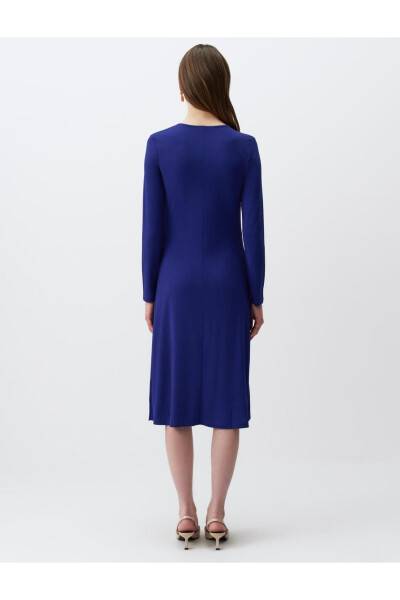 Cobalt Long Sleeve Window Detail Midi Dress - 6