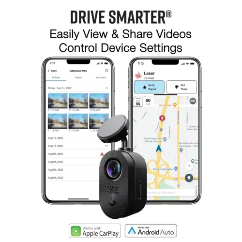 Cobra SC 220C Smart Dual View Front & Cabin Dash Cam - QHD 1440P, 360 Alerts, CarPlay & Android Auto - 4