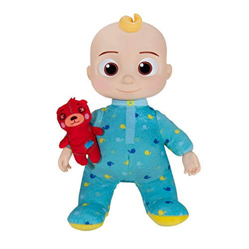 CoComelon Musical JJ Plush Doll - Press Tummy to Sing Bedtime Song Clips - Includes Feature and Small Pillow Plush Teddy Bears - 1