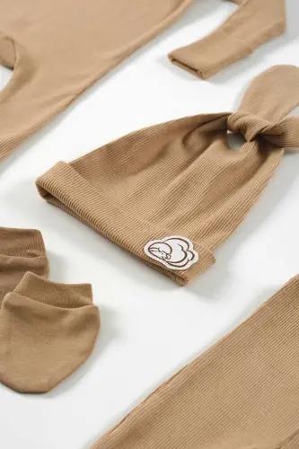 Coconut Unisex 8 Piece Hospital Discharge Set Organic Cotton Newborn Set - 6