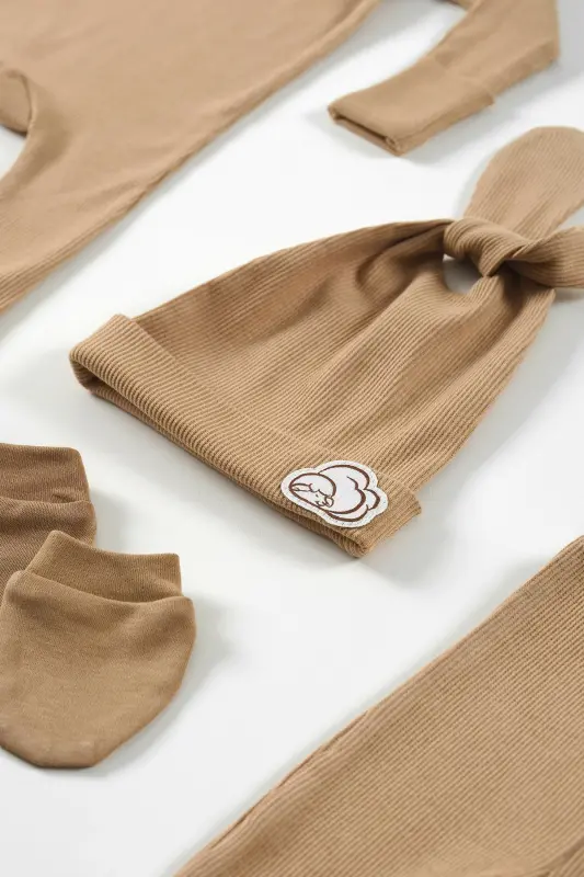 Coconut Unisex 8 Piece Hospital Discharge Set Organic Cotton Newborn Set - 6