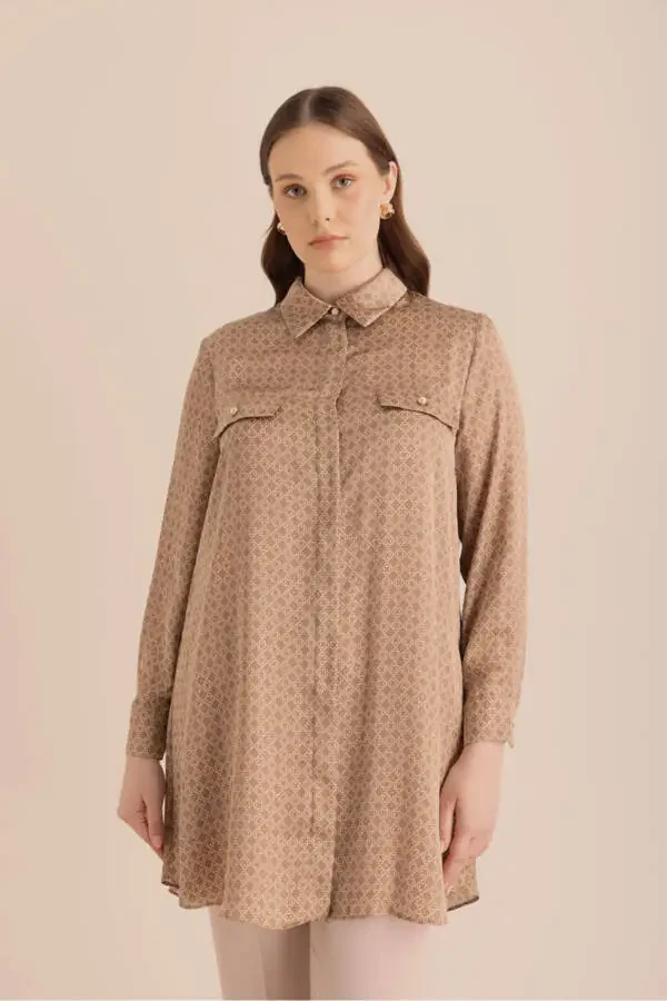 Cocoon Patterned Tunic - 1