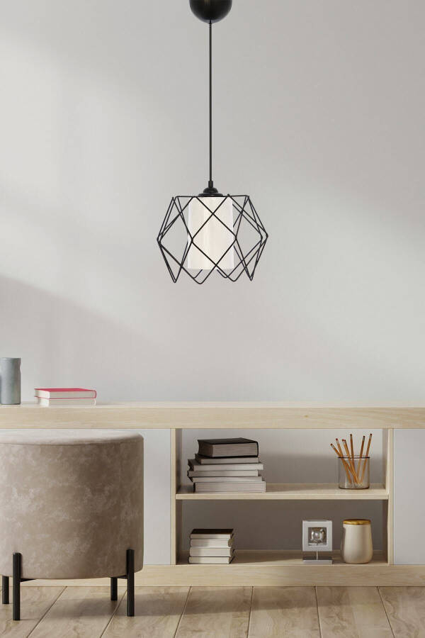 Cocoon White Glass Single Kitchen, Hallway, Corridor Pendant Light - 16