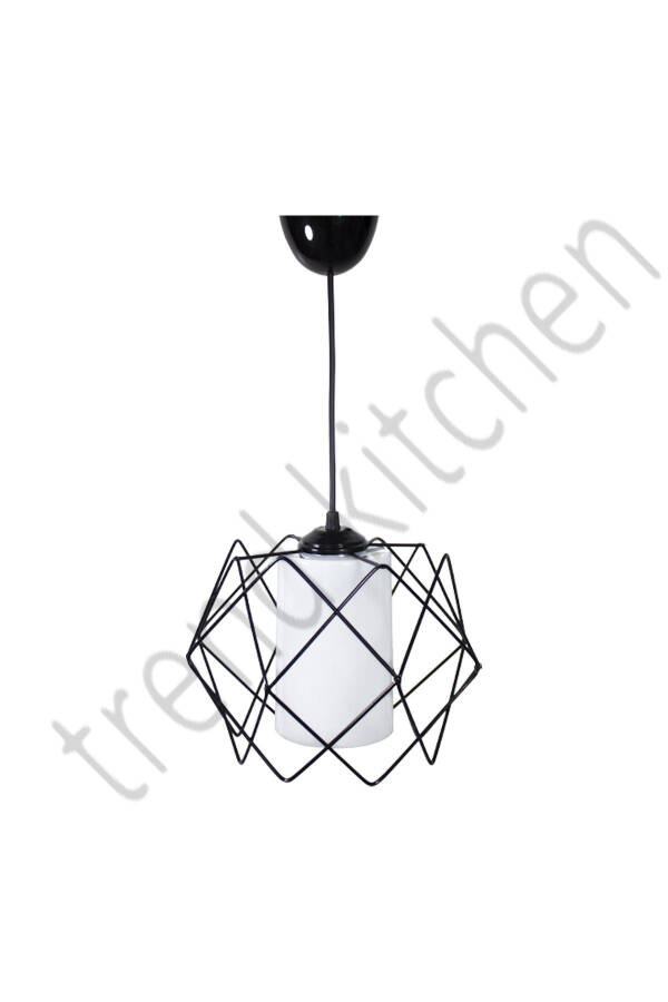 Cocoon White Glass Single Kitchen, Hallway, Corridor Pendant Light - 15