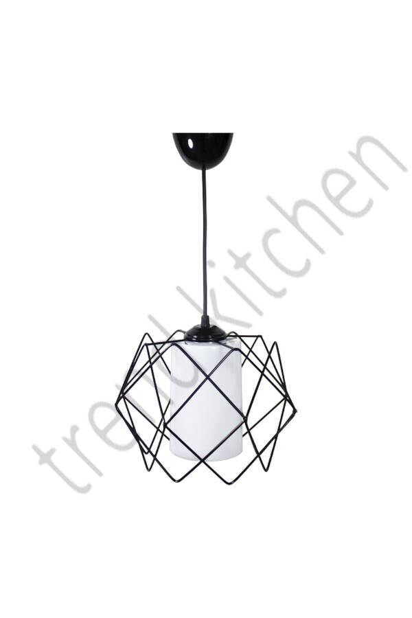 Cocoon White Glass Single Kitchen, Hallway, Corridor Pendant Light - 7