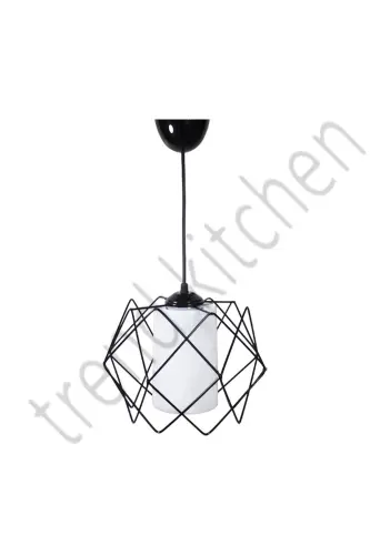Cocoon White Glass Single Kitchen, Hallway, Corridor Pendant Light - 4