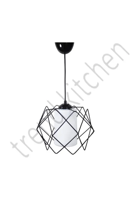 Cocoon White Glass Single Kitchen, Hallway, Corridor Pendant Light - 4