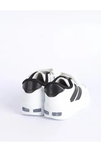 Çocuk Anatomik Taban Günlük Spor Ayakkabı ışıklı sneaker - Beyazasiyahışık - 1