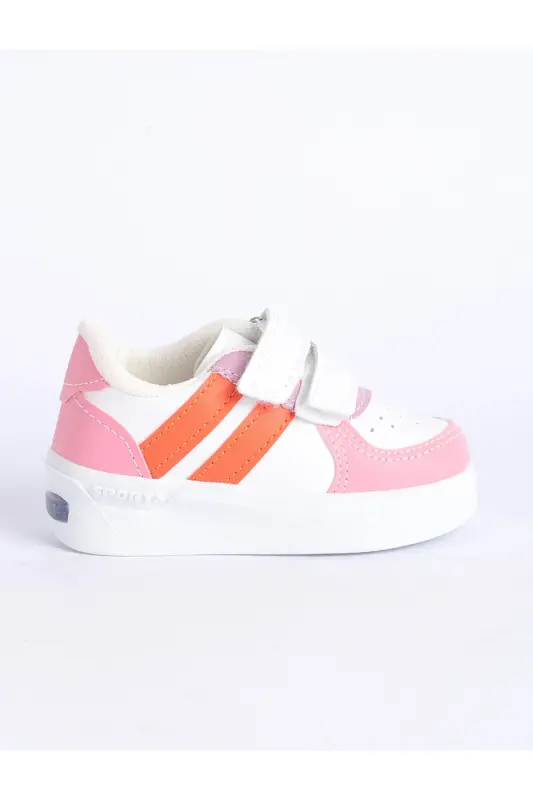 Çocuk Anatomik Taban Günlük Spor Ayakkabı ışıklı sneaker - Beyazazapembeışıklı - 3