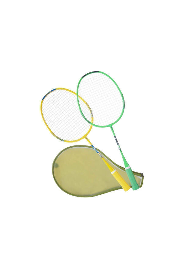 Perfly Çocuk Badminton Raket Seti - BR 130 - Yeşil / Sarı - 36