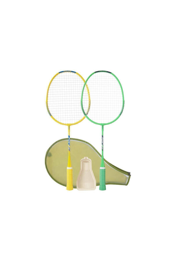 Perfly Çocuk Badminton Raket Seti - BR 130 - Yeşil / Sarı - 17