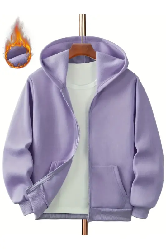 Çocuk Baskısız Fermuarlı Hırka/Ceket-lila - NPLSTORE