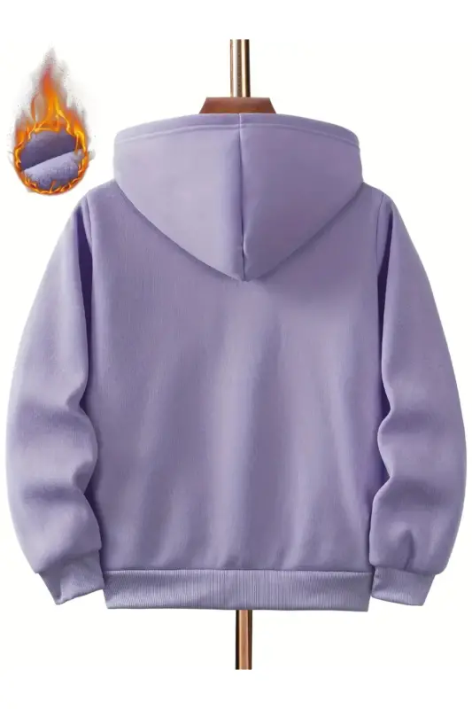 Çocuk Baskısız Fermuarlı Hırka/Ceket-lila - 2