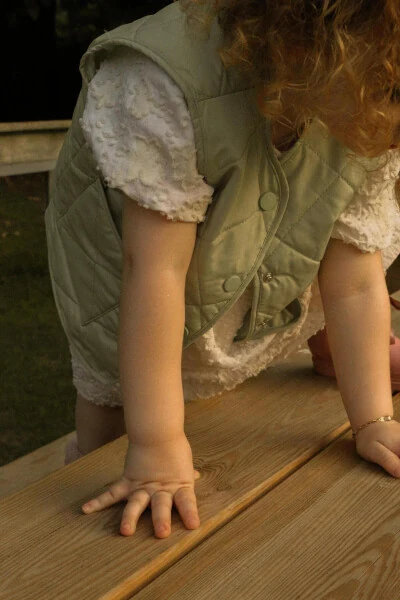 çocuk,bebek kapitone mevsimlik yelek-mint - Modazone