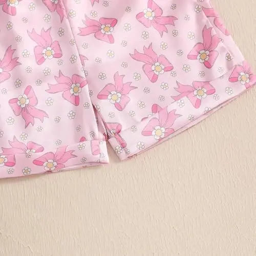 Kids Baby Girl Boy Satin Pajamas Set Short sleeve Button Down Shirt And Shorts Pjs Summer Sleepwear Nightwear - 7