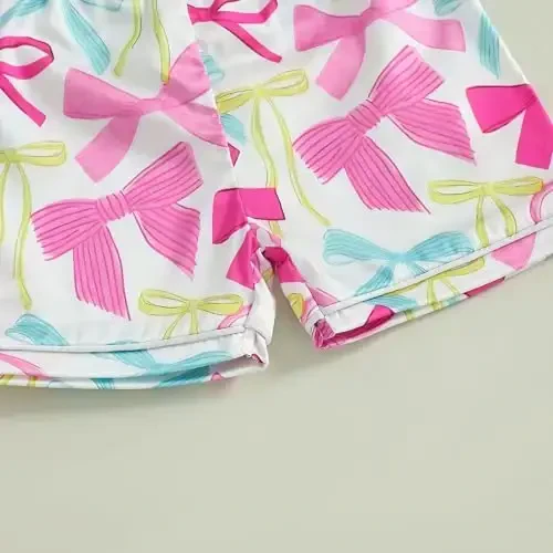 Kids Baby Girl Boy Satin Pajamas Set Short sleeve Button Down Shirt And Shorts Pjs Summer Sleepwear Nightwear - 7