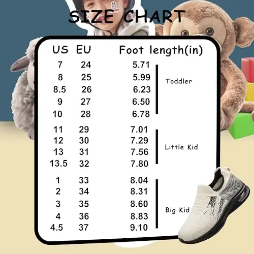 Çocuk Çorap Ayakkabıları Erkek Kız Çocuk Spor Ayakkabı Atletik Fitness Tenis Yürüyüş Okul Ayakkabıları Toddler/Küçük Çocuk/Büyük Çocuk için - 2