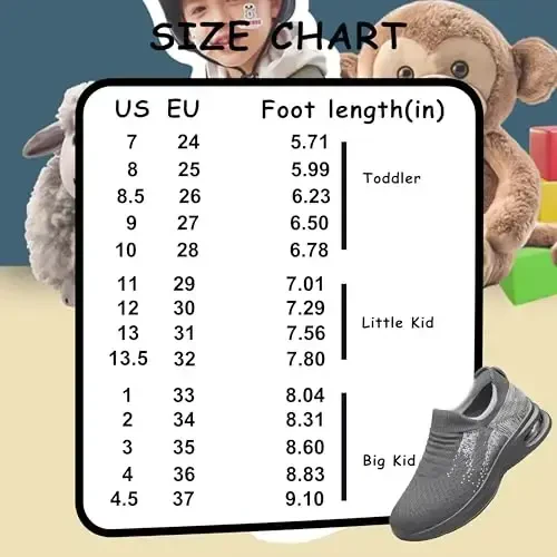 Kids Sock Shoes Boys Girls Sneakers Athletic Fitness Tennis Walking School Shoes for Toddler/Little Kid/Big Kid - MODAZONE (1)