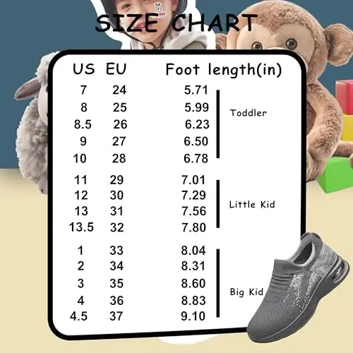 Kids Sock Shoes Boys Girls Sneakers Athletic Fitness Tennis Walking School Shoes for Toddler/Little Kid/Big Kid - 2