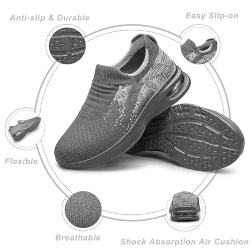 Kids Sock Shoes Boys Girls Sneakers Athletic Fitness Tennis Walking School Shoes for Toddler/Little Kid/Big Kid - 5